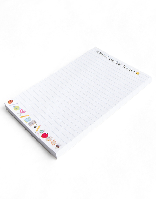 Note From Teacher Notepad, 2 of 2