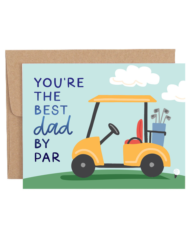Best Dad By Par Greeting Card, 1 of 1