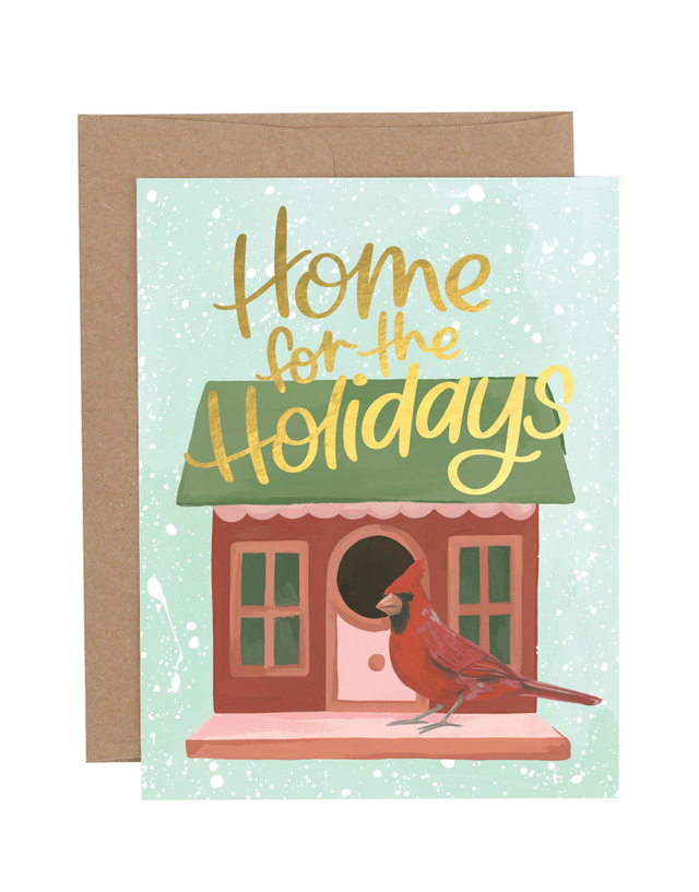 Home For The Holidays Cardinal Greeting Card, 1 of 1