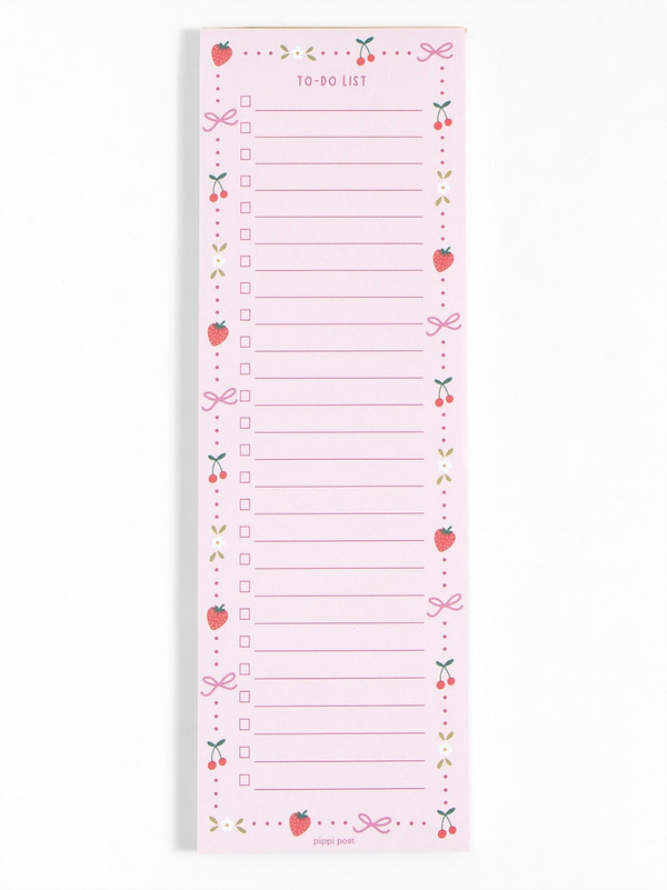 Berries & Bows 4×12 To Do Notepad, 1 of 2