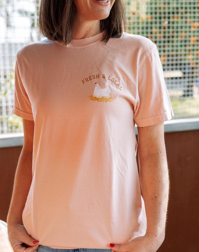 Chicken Farmers Market Tee - Peachy, 4 of 7