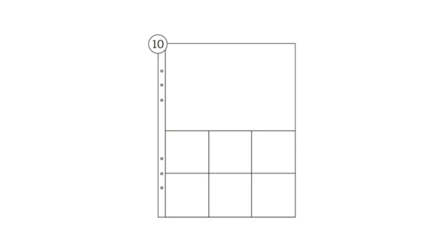 6×8 Page Protector Pack 4×6 Pocket + 2×2 Pockets (10 pack), 1 of 1