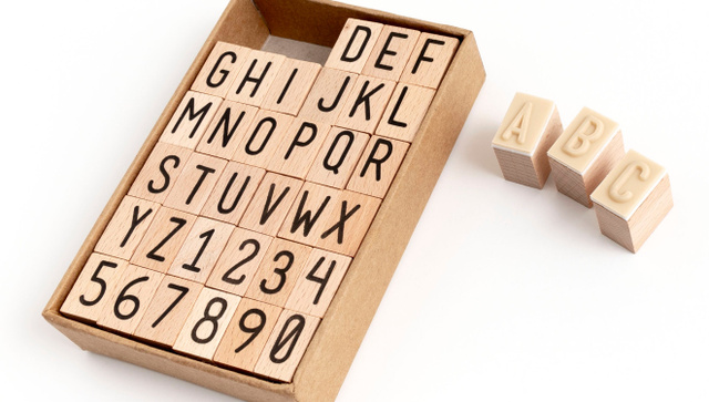 Alpha Wooden Block Stamp Set, 3 of 3