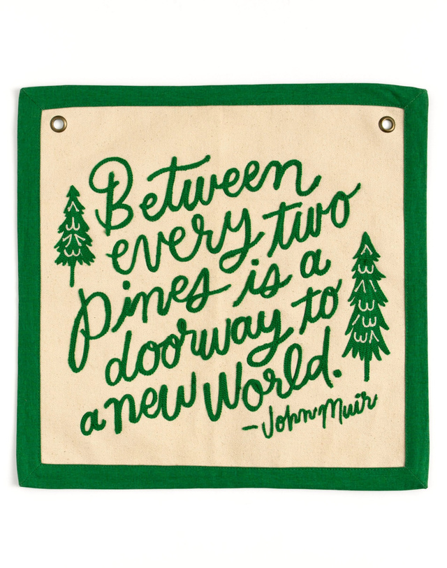 Pines Embroidered Canvas Banner, 2 of 7