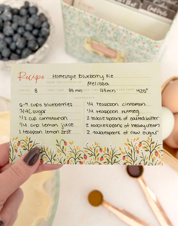 Strawberry Meadow Recipe Cards - Set of 50, 3 of 6