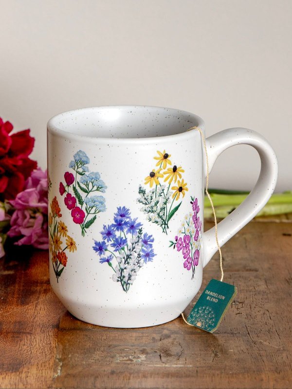 Vintage Blooms Floral 14oz Ceramic Coffee Mug, 1 of 4