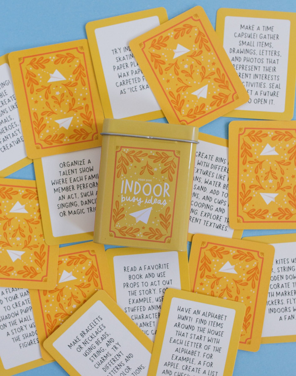 Indoor Busy Ideas Game - Deck of Cards + Storage Tin, 1 of 5