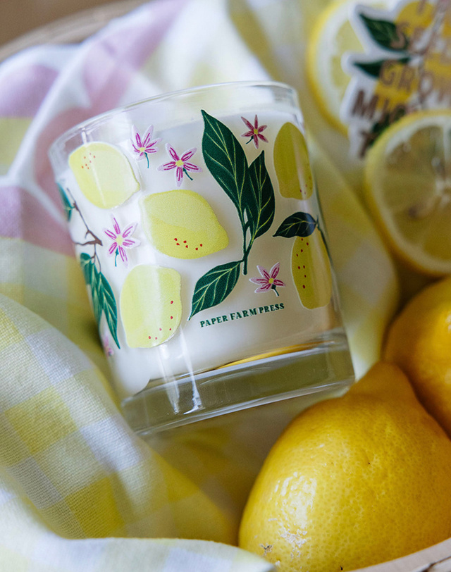 Lemon Grove Scented Soy Hand-Poured Candle, 2 of 6