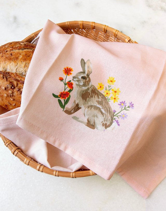 Wildflower Bunny Kitchen Towel, 2 of 5