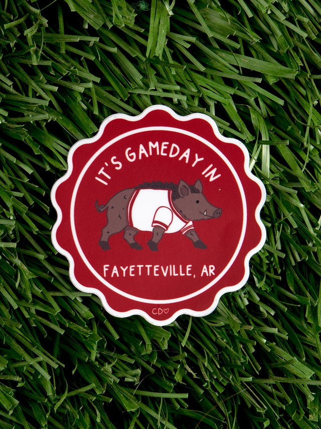 Fayetteville Football Game Day Mascot Decal Sticker, 1 of 4