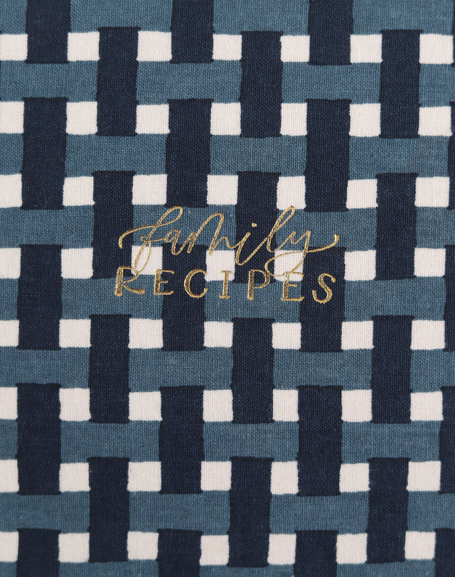 Navy Gingham Heirloom Recipe Book, 9 of 14
