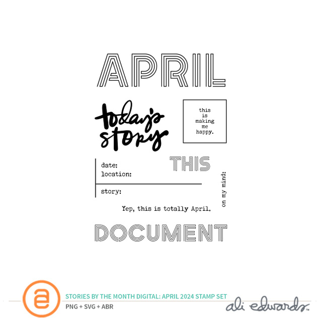 April 2024 3×4 Digital Stamp Set, 1 of 1