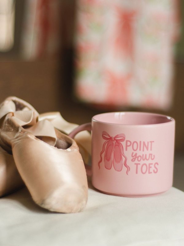 Point Your Toes Ballet Slippers Large Ceramic Coffee Mug, 3 of 4