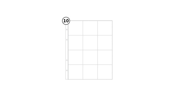 9×12 Page Protectors - 3×3 pockets (10 Pack), 1 of 1
