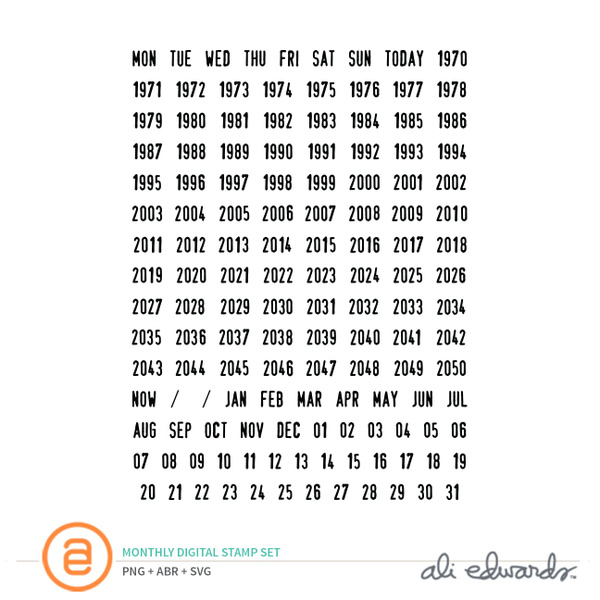 Monthly Digital Stamp Set, 1 of 1