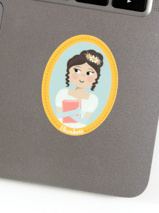 Pride and Prejudice Elizabeth Bennet Portrait Decal Sticker, 2 of 3