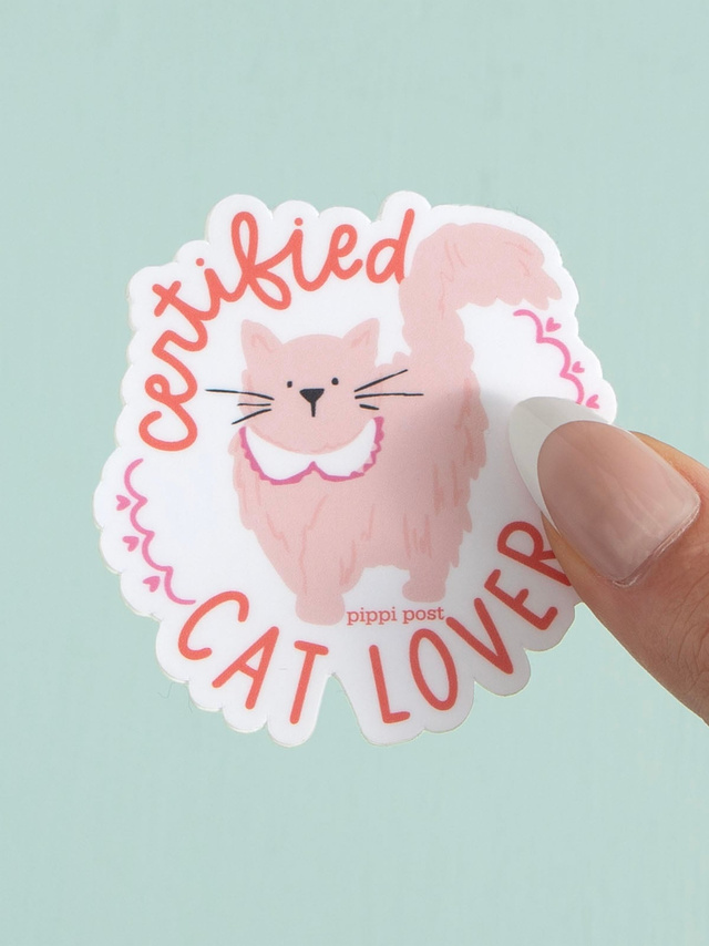 Certified Cat Lover Decal Sticker, 2 of 4