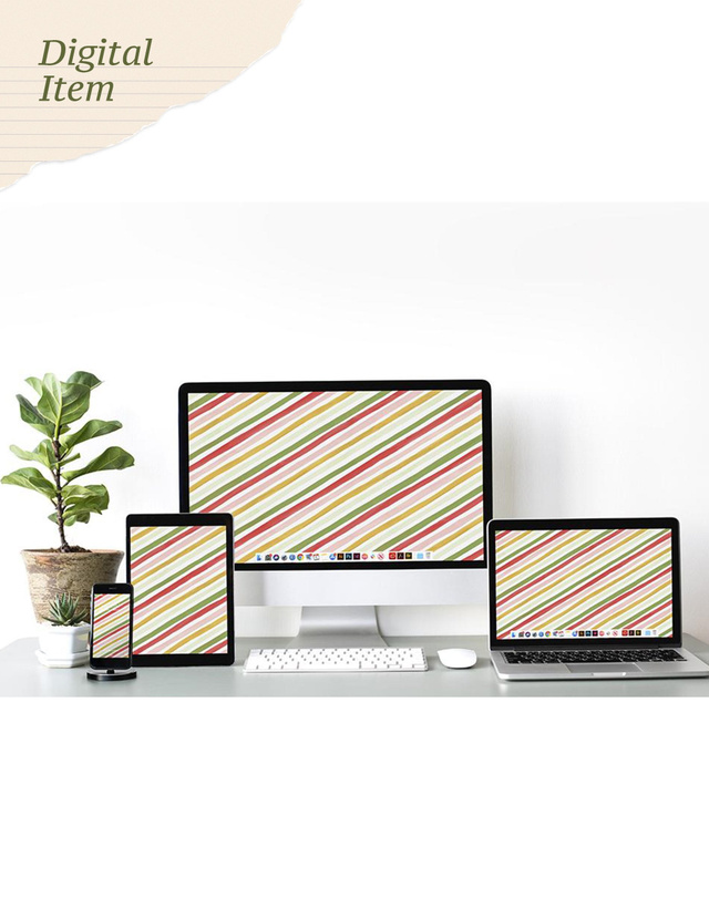 Digital Christmas Stripes Wallpapers, 1 of 1