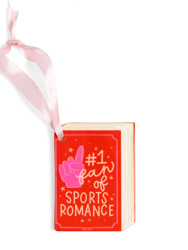 Fan Of Sports Romance Christmas Book Ornament, 4 of 4