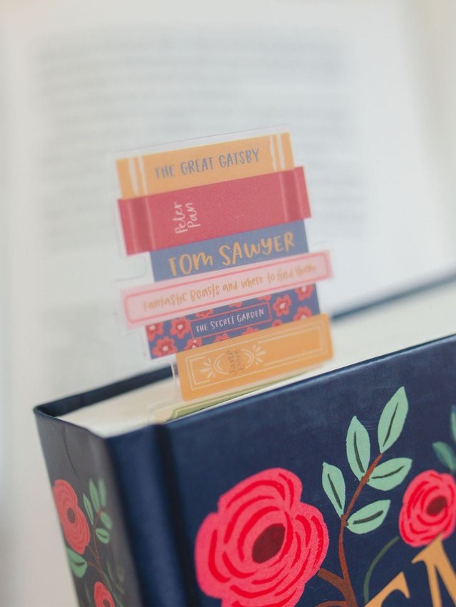 Book Stack Transparent Bookmark, 2 of 4