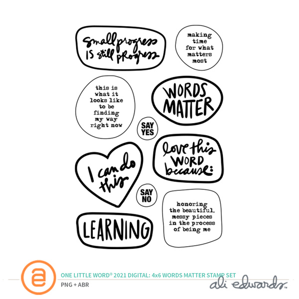 One Little Word® 2021 Digital Words Matter Stamp Set, 1 of 1