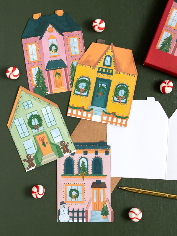 Holiday Village Specialty Greeting Card Set, 2 of 6