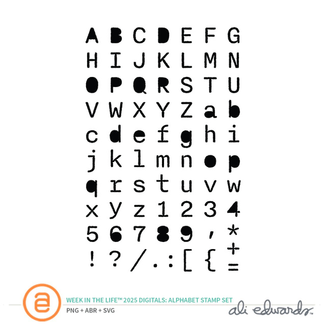 Week In The Life™ 2025 Alpha Digital Stamp Set , 1 of 1