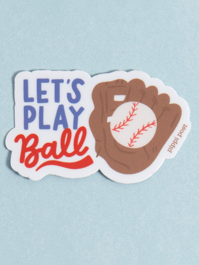 Let's Play Ball Baseball Decal Sticker, 3 of 4