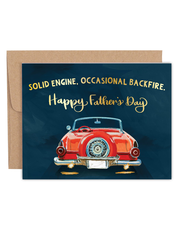 Occasional Backfire Father's Day Greeting Card, 1 of 1