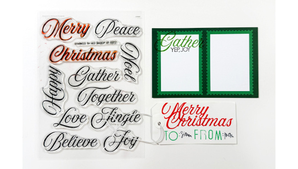 Merry Christmas 6×8 Stamp Set, 3 of 4