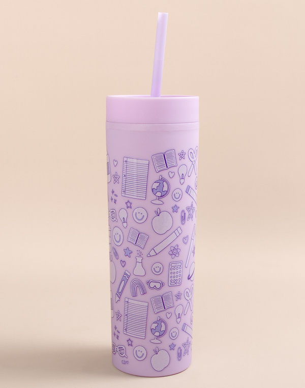 Classroom Icons Acrylic Tumbler - Lilac, 4 of 4