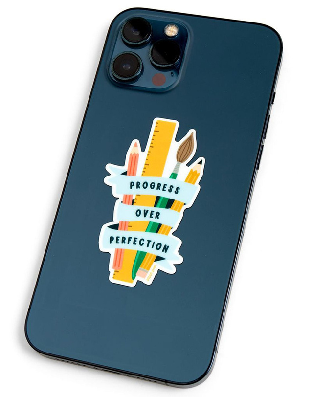 Progress Over Perfection Decal Sticker, 3 of 4