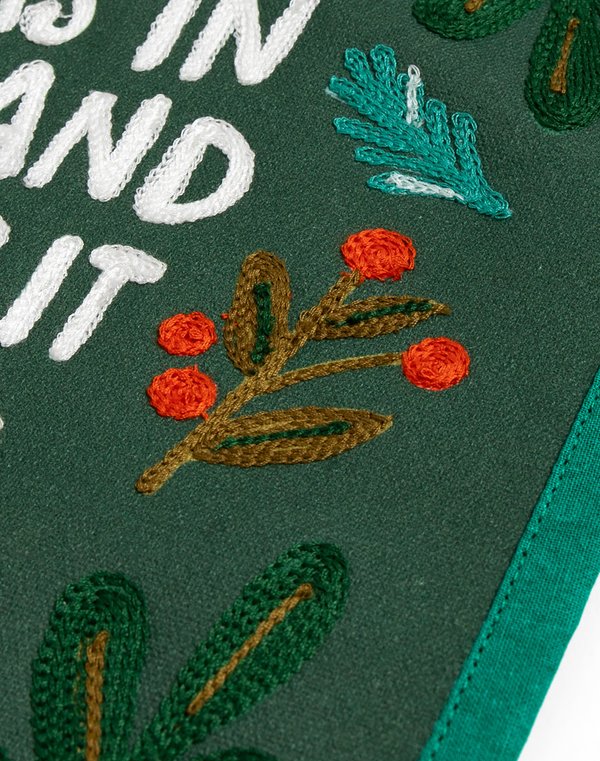 Christmas In My Heart Embroidered Canvas Banner, 4 of 4
