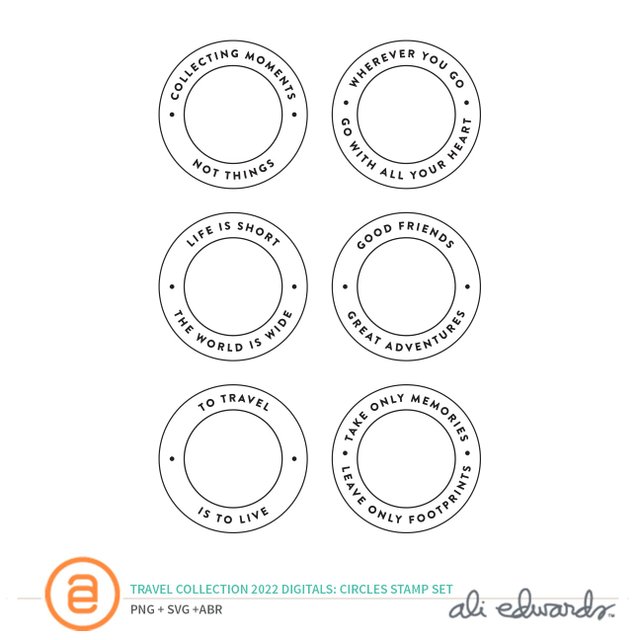 Travel Collection 2022 4×6 Circles Digital Stamp Set, 1 of 1