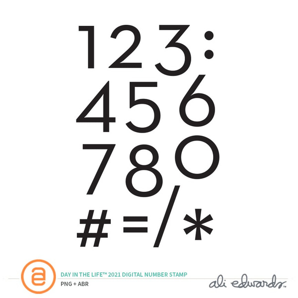 Day In The Life™ 2021 Digital Number 4×6 Stamp Set, 1 of 1