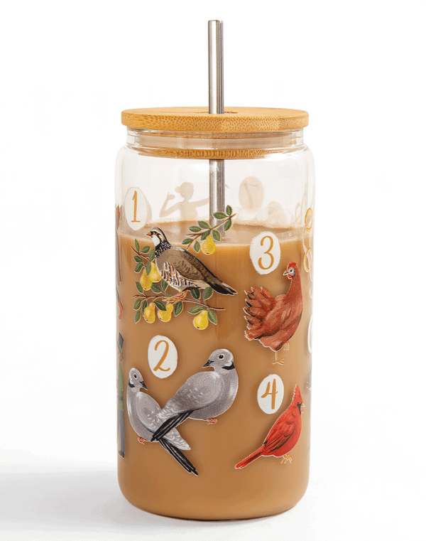12 Days Of Christmas 16oz Glass Can, 2 of 3