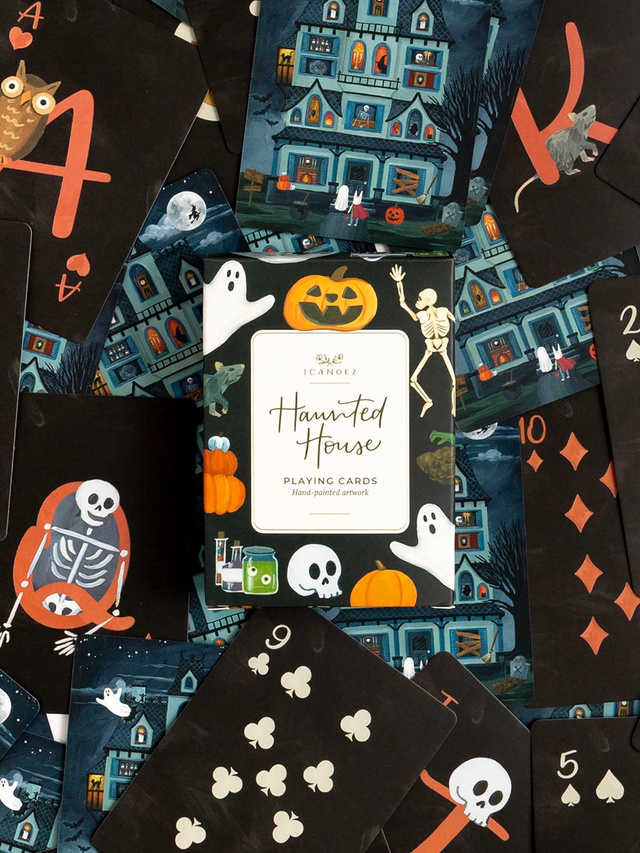 Haunted House Halloween Deck of Playing Cards, 2 of 4