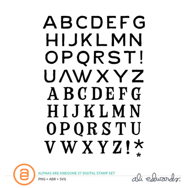 Alphas Are Awesome #37 Digital Stamp Set, 1 of 1