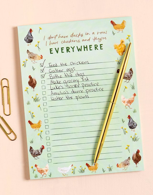Chicken Meadows 6×8 To Do Notepad, 1 of 2