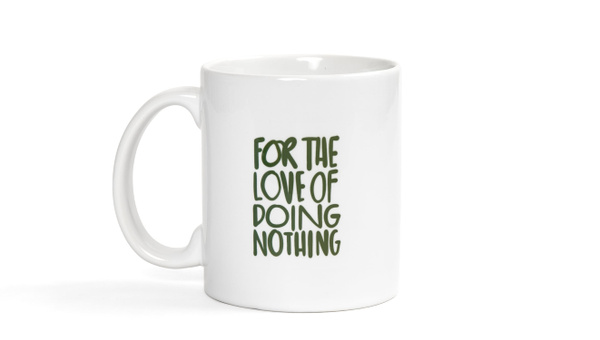 For The Love of Doing Nothing Medium Ceramic Mug , 1 of 2