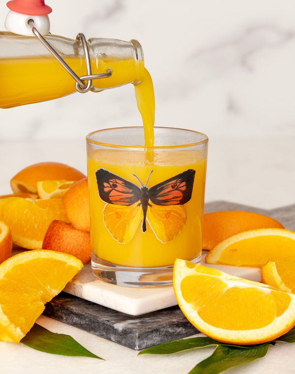 California Dogface Butterfly Short Juice Glass, 1 of 4