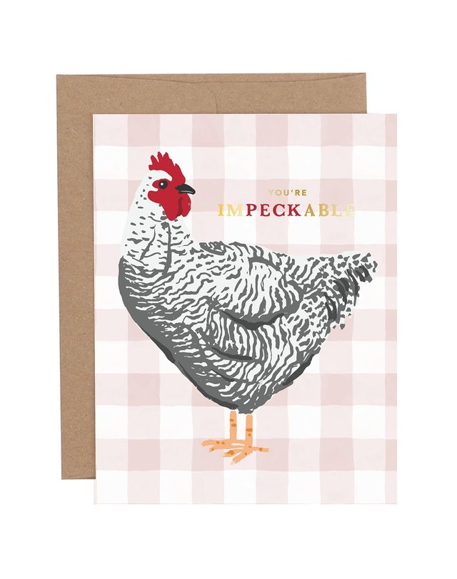 You're Impeckable Chicken Greeting Card, 1 of 4