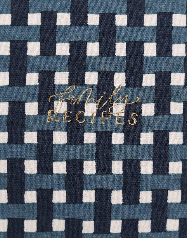 Navy Gingham Heirloom Recipe Book, 9 of 14