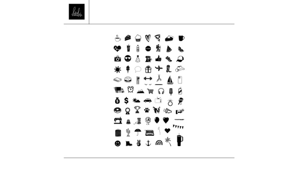 Digital 4×6 Grid Icons Stamp Set, 1 of 1