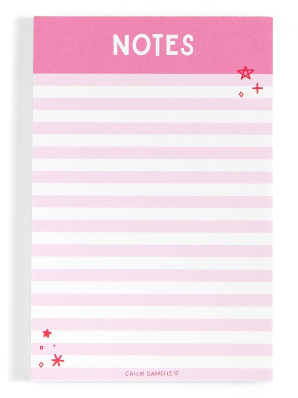 Pink Striped 4×6 Notepad, 1 of 1