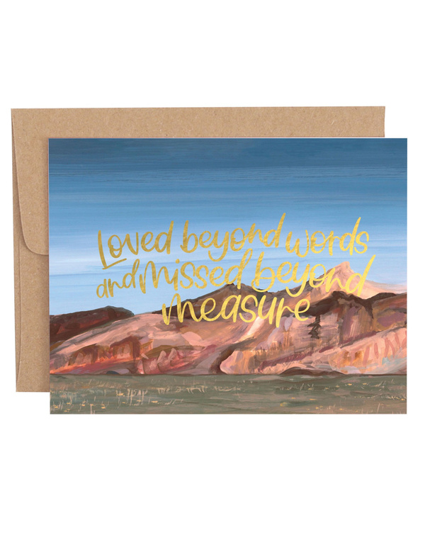 Love Beyond Words Desert Landscape Greeting Card, 1 of 1