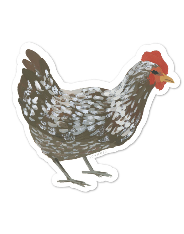 Plymouth Rock Chicken Decal Sticker, 1 of 2