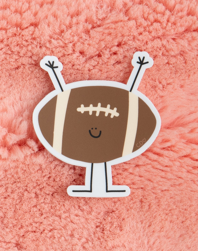 Football Doodle Friend Decal Sticker, 2 of 3