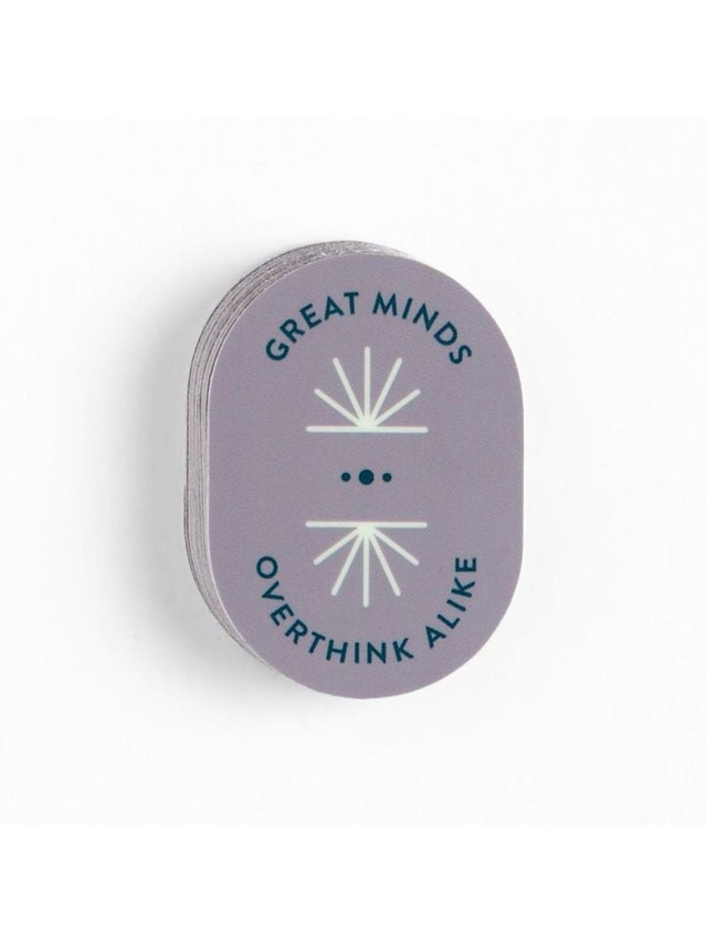 Great Minds Overthink Alike Decal Sticker, 1 of 1