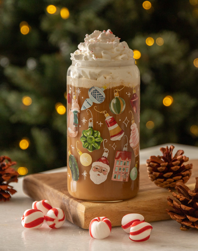 Around The Tree 16oz Glass Can, 1 of 3
